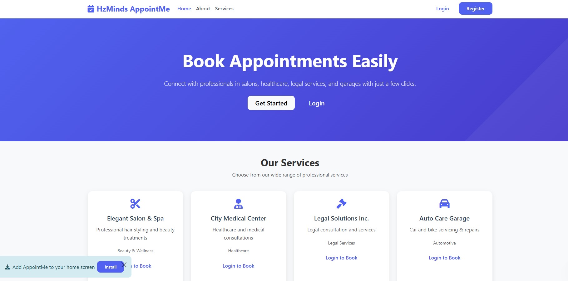 AppointMe Scheduling Platform
